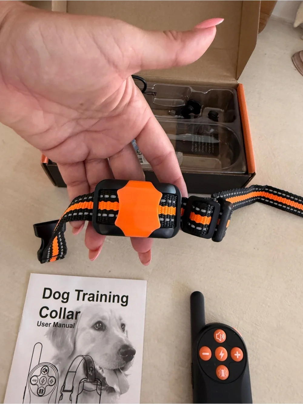 Dog Training Collar with Remote - Orange and Black